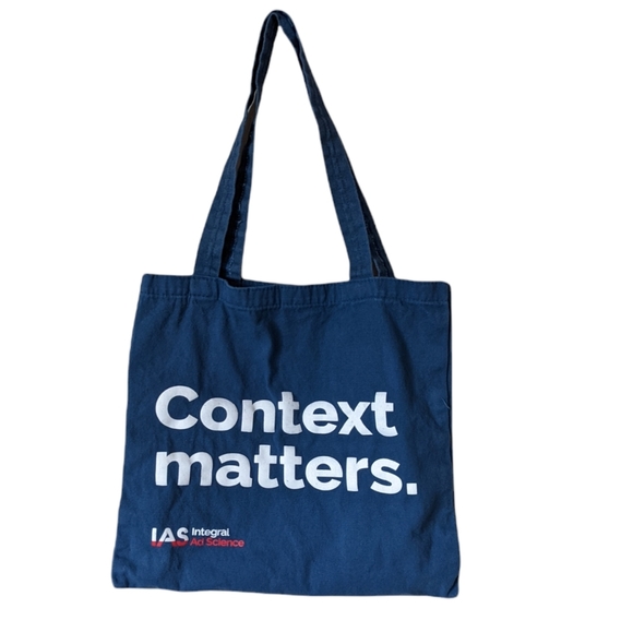 Blue Cotton Graphic Tote Bag - Picture 2 of 11